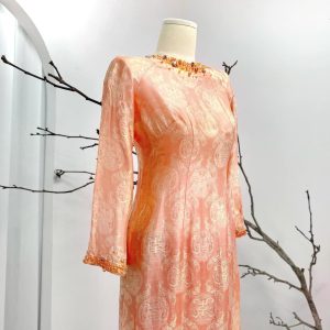 Áo dài pháp phục đính kết cổ & tay